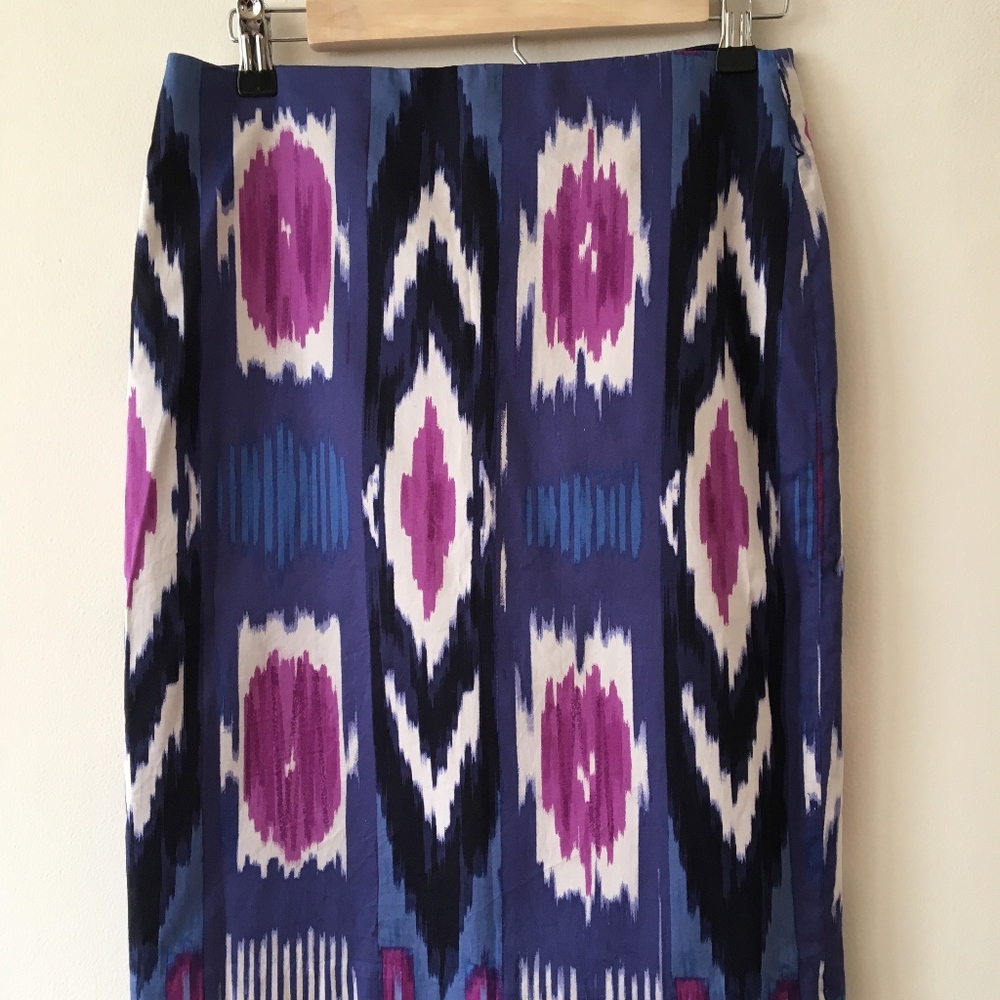 Talbots Ikat Print Pencil Skirt